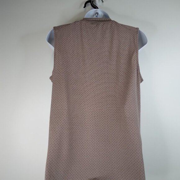 Adrianna Papell Tie Neck Geometric Printed Sleeveless Blouse Top Size M - Picture 6 of 11
